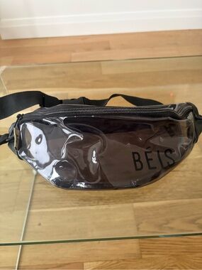 BÉIS Clear Belt Bag | Stadium Approved | Black Trim